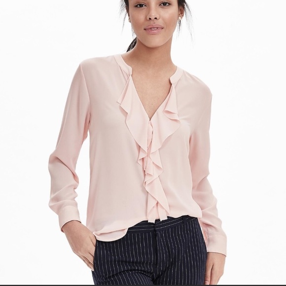 Banana Republic Ruffled Ribbon Blouse - Picture 2 of 5